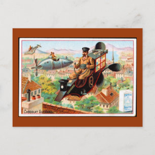 Cartão Postal Antigo Estilo Vaporpunk