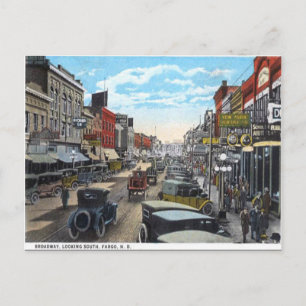 Cartão postal antigo - Fargo, Dakota do Norte, EUA
