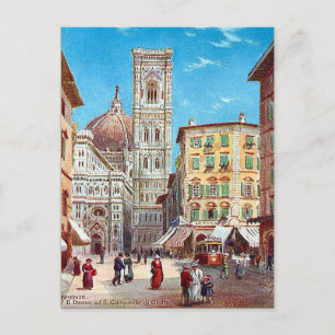 Cartão postal antigo - Firenze (Florença), Itália