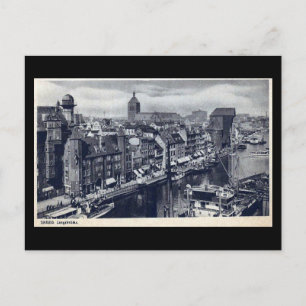 Cartão postal antigo, Gdansk/Danzig - Langebrucke