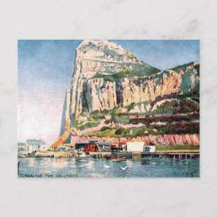 Cartão Postal Antigo - Gibraltar - as Galerias