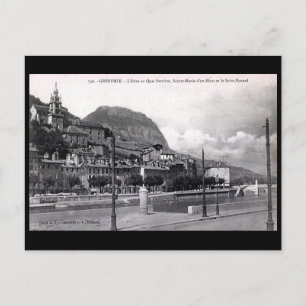 Cartão postal antigo - Grenoble, França.