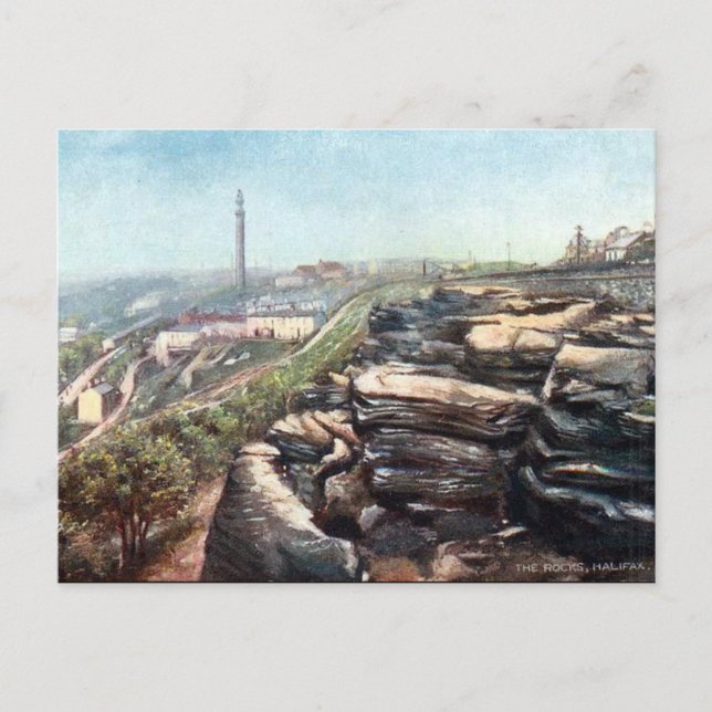 Cartão postal antigo - Halifax, Yorkshire (Frente)