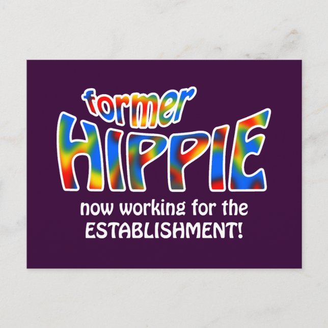 Cartão Postal Antigo Hippie (Frente)