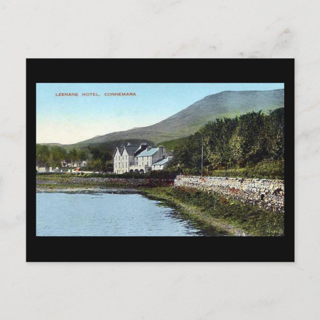 Cartão postal antigo - Hotel Leenane, Connemara, I (Frente)
