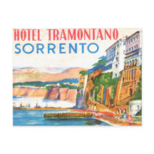 Cartão Postal Antigo - Hotel Tramontano Sorrento I