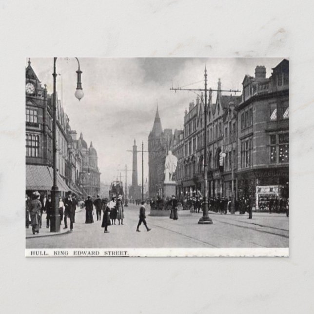 Cartão postal antigo - Hull, Yorkshire (Frente)