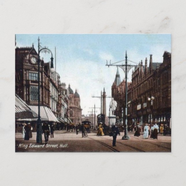 Cartão postal antigo - Hull, Yorkshire (Frente)