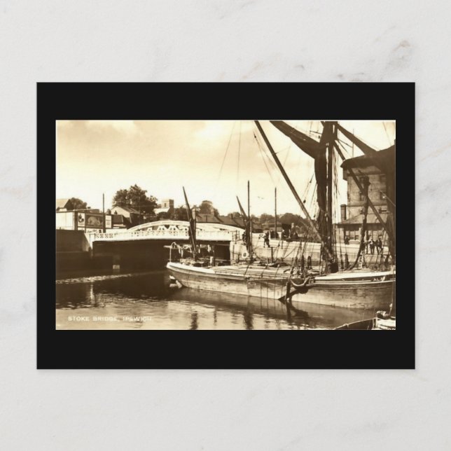 Cartão Postal Antigo, Ipswich (Frente)