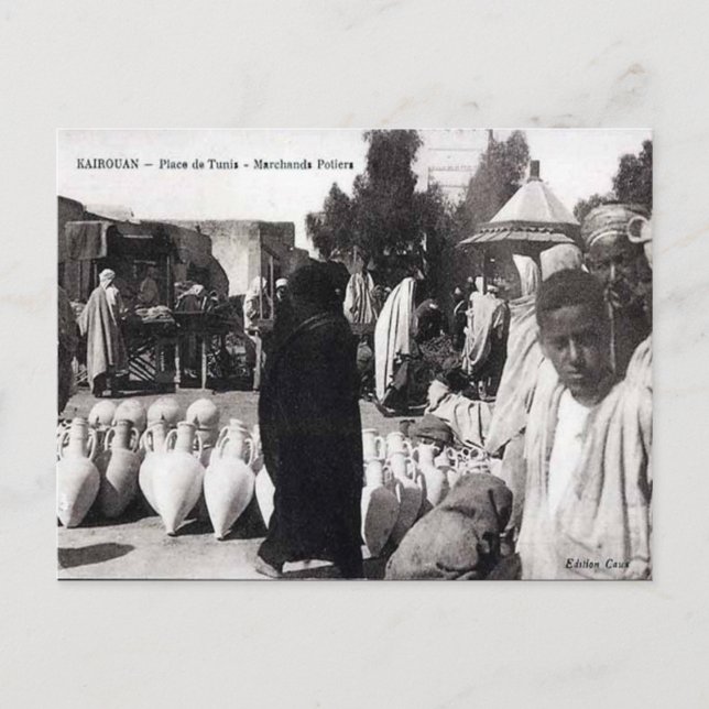 Cartão Postal Antigo - Kairouan, Tunísia (Frente)