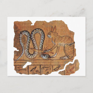 Cartão Postal Antigo Livro Egípcio do Morto Ra&Apophis