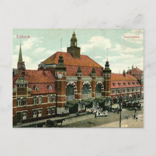 Cartão postal antigo - Lübeck, Alemanha