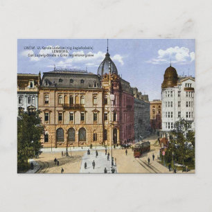 Cartão Postal Antigo - Lviv, Ucrânia