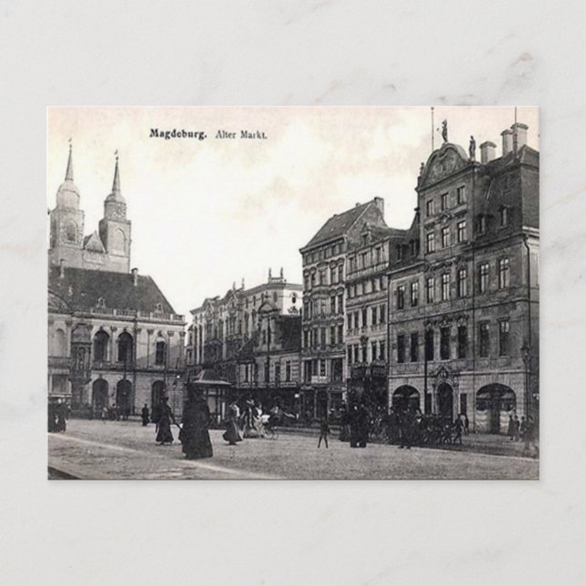 Cartão postal antigo - Magdeburg, Alemanha (Frente)