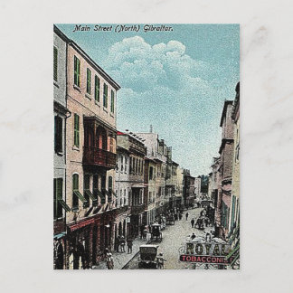 Cartão Postal Antigo - Main Street Norte, Gibralta