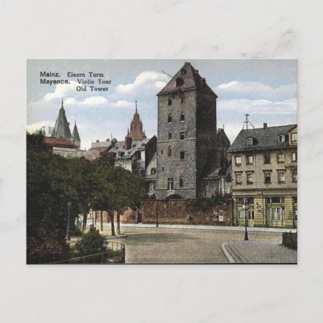 Cartão postal antigo - Mainz, Alemanha (Frente)