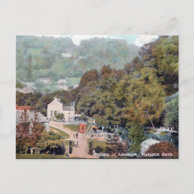 Cartão postal antigo - Matlock Bath, Derbyshire (Frente)