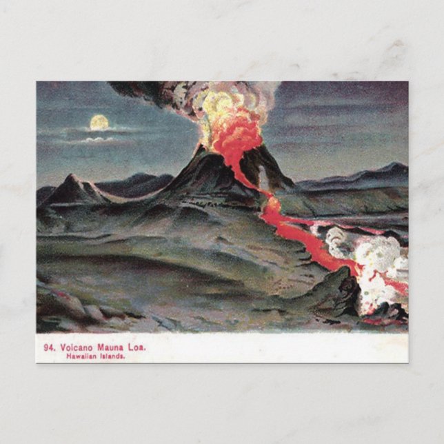 Cartão Postal Antigo - Mauna Loa, Ilhas Havaianas (Frente)