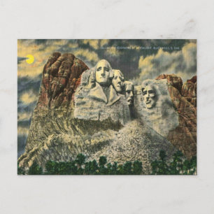Cartão Postal Antigo - Monte Rushmore, Dakota do S