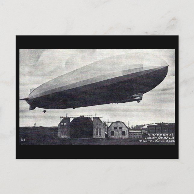 Cartão postal antigo - Navio "Graf Zeppelin" (Frente)