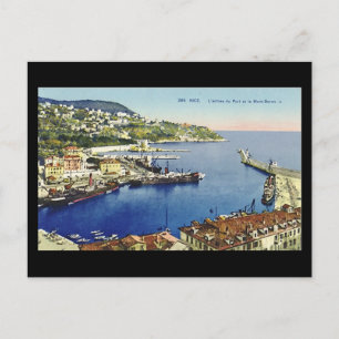 Cartão postal antigo, Nice, Entree du Port et Mon