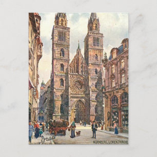 Cartão postal antigo - Nürnberg, Alemanha