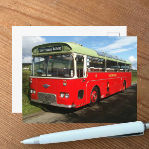 Cartão Postal Antigo ônibus Macbraynes na Ilha de Bute