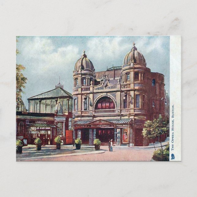 Cartão postal antigo - Opera House, Buxton, Derbys (Frente)