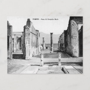 Cartão postal antigo - Pompei, Casa di Cornelio Ru