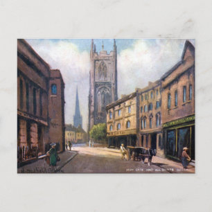 Cartão postal antigo - Porta de ferro, Derby