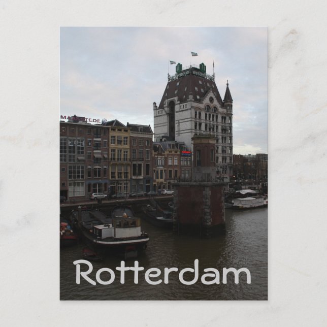 Cartão Postal Antigo porto, Roterdão (Frente)