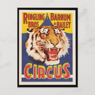 Cartão Postal Antigo poster de 1900 com tigre vintage