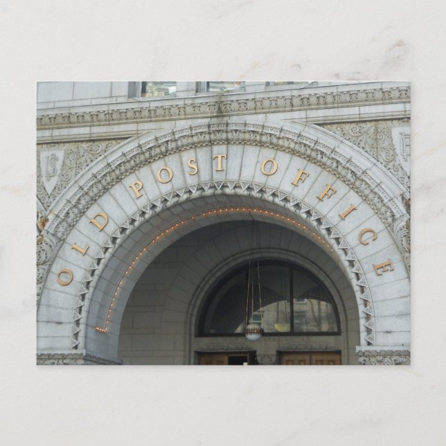 Cartão Postal Antigo Posto do Office Pavilion Washington DC (Frente)