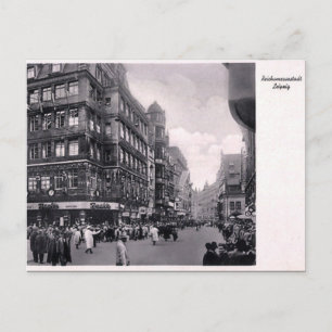 Cartão postal antigo - Reichsmessestadt Leipzig