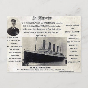 Cartão Postal Antigo - RMS "Titanic"
