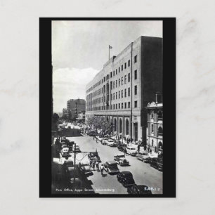 Cartão postal antigo - Rua Jeppe, Joanesburgo