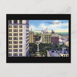 Cartão Postal Antigo - Rua Touro, Savana, Geórgi