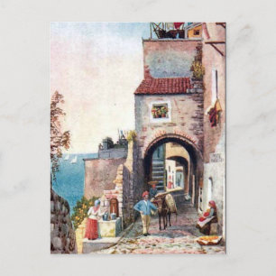 Cartão postal antigo - San Remo, Itália