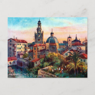 Cartão postal antigo - San Remo, Itália
