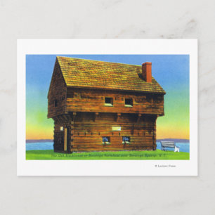 Cartão Postal Antigo Saratoga Battlefield Blockhouse Exterior