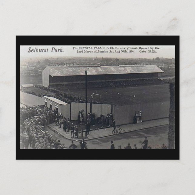 Cartão postal antigo - Selhurst Park, Londres (Frente)