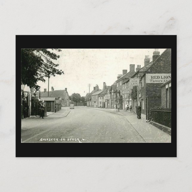 Cartão postal antigo, Shipston-on-Stour, Warwicksh (Frente)