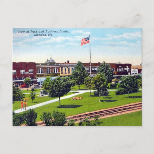 Cartão Postal Antigo - Sikeston, Missouri, EUA (Frente)