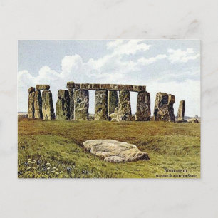 Cartão postal antigo - Stonehenge, Wiltshire