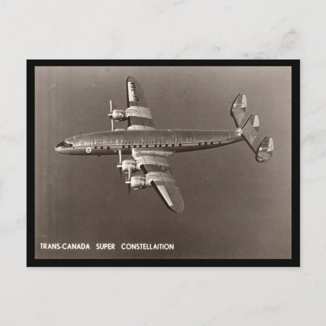Cartão Postal Antigo - Super Constellation (Frente)