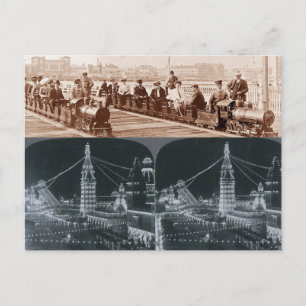 Cartão Postal Antigo Trens da Ilha Coney, Cartão-postal da Image