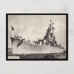 Cartão Postal Antigo - USS Des Moines