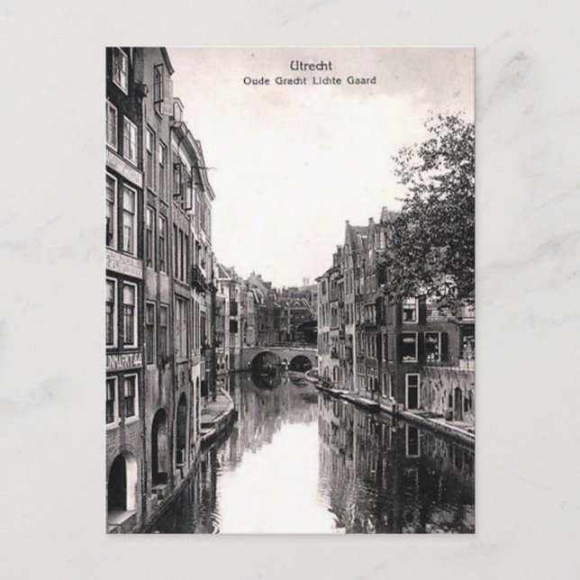 Cartão postal antigo - Utrecht, Países Baixos (Frente)