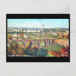 Cartão postal antigo - Vallee de la Petrusse, Lux