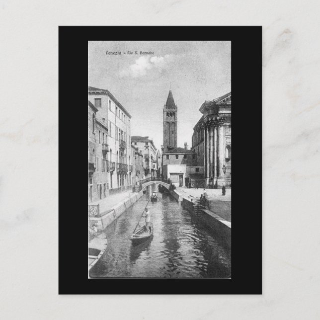 Cartão postal antigo - Veneza, Itália (Frente)